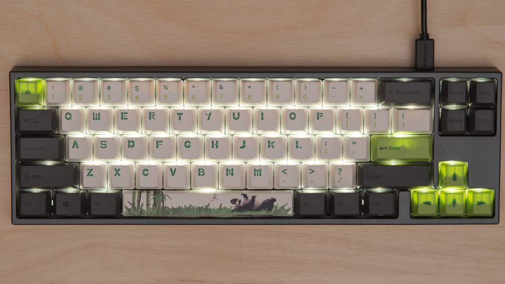 Teclado Mecanico Ducky Miya Pro Panda V2 Ingles Led Blanco Cherry Mx Silent Red  