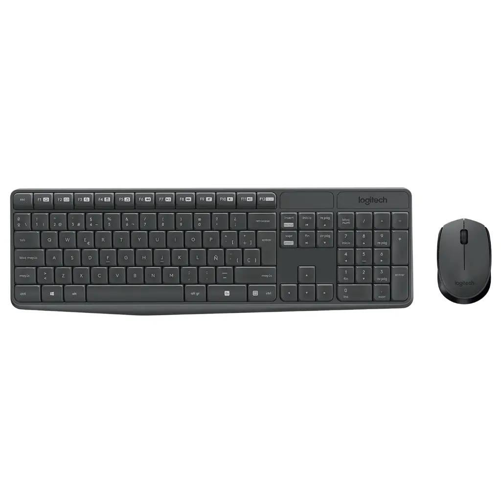 Teclado y Mouse Logitech MK235 Negro Inalámbrico