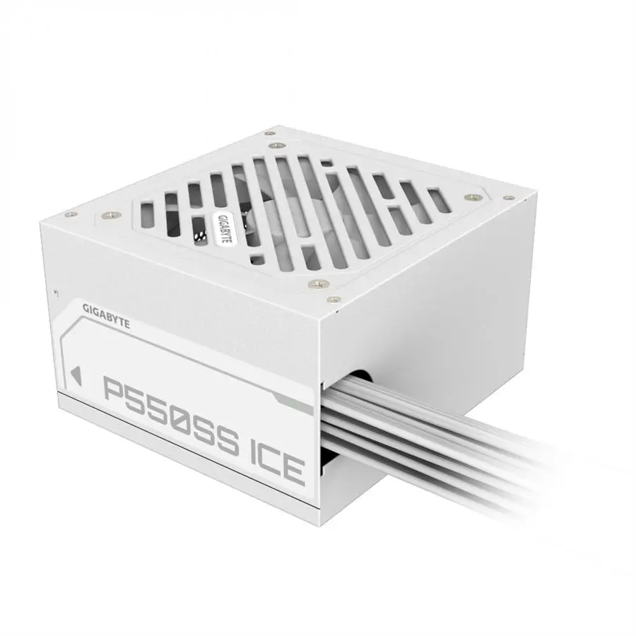 Fuente Gamer Gigabyte 550w Ice 80 Plus Silver ATX 3.0 Blanca