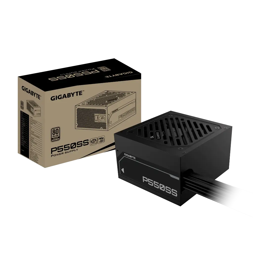 Fuente Gamer Gigabyte 550W 80 Plus Silver ATX 3.0 Negra
