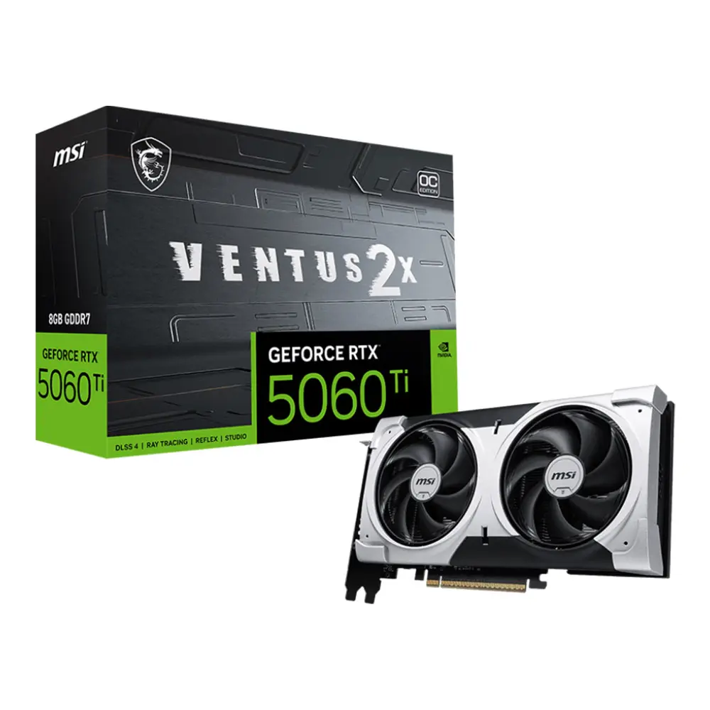 Placa de Video MSI GeForce RTX 5060 Ti VENTUS 2X OC PLUS 8GB