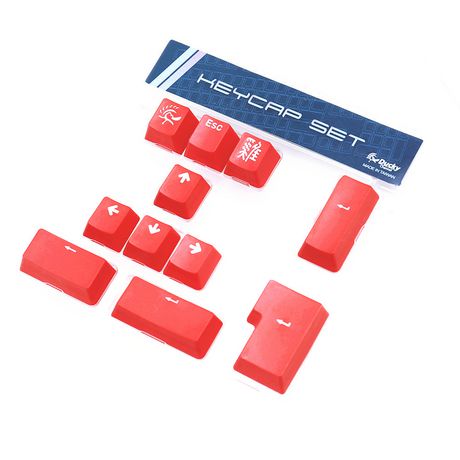 Set 11 Teclas Ducky Rojas Pbt Double-Shot 