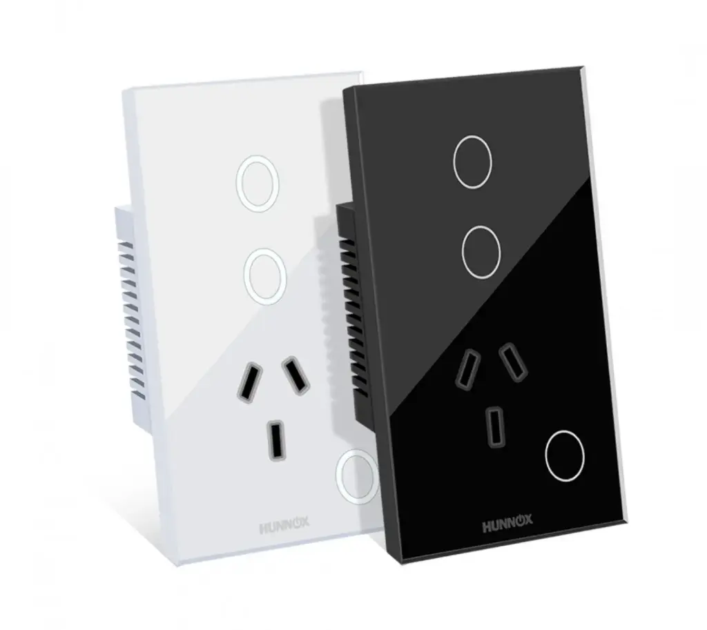 Toma+Tecla Hunnox Smart Tactil 2 Canales Blanco 