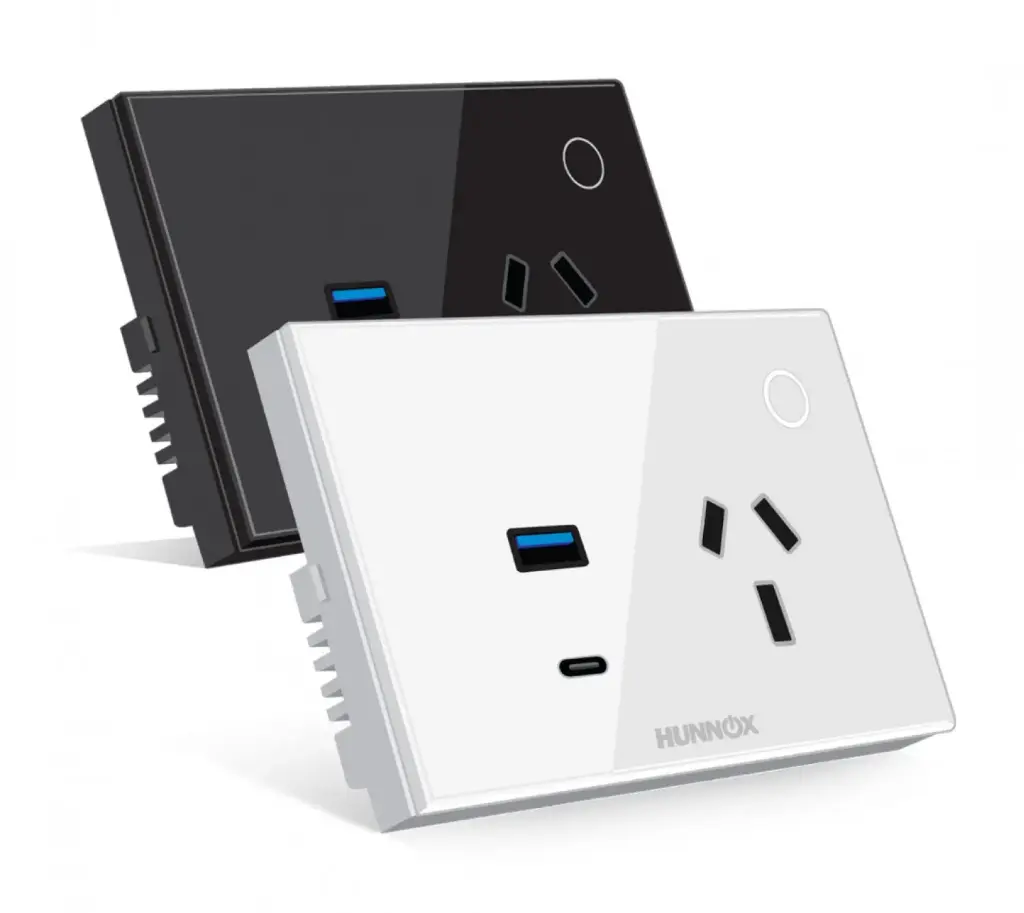 Toma+USB-A+USB-C Hunnox Smart Táctil Blanco