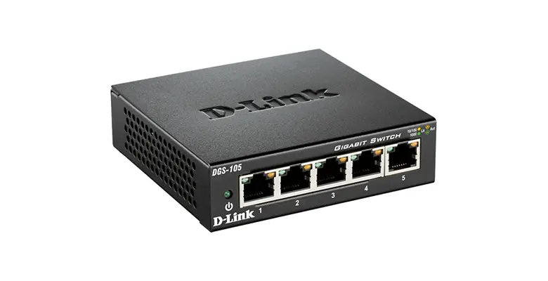 Switch D-Link 5 Puertos Gigabit 10/100/1000 Mbps DGS-105A
