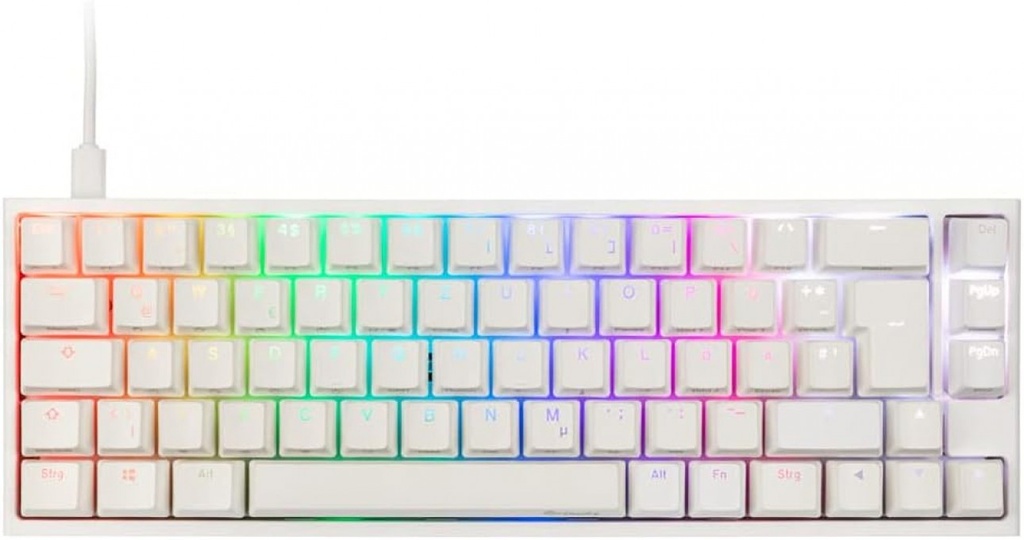 Teclado Mecanico Ducky One 2 SF Blanco Español RGB Cherry Mx White Speed