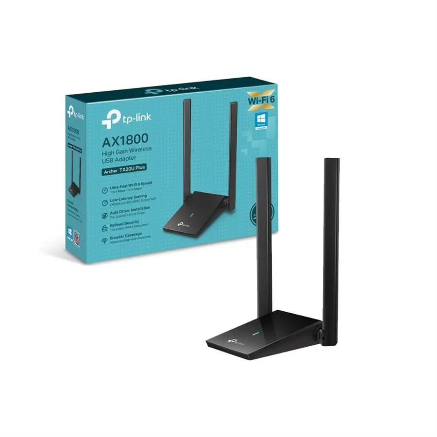 Adaptador WiFi USB TP-Link Archer TX20U PLUS AX1800 WF6