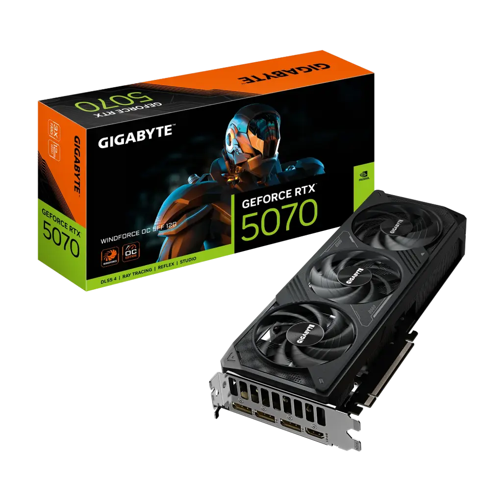 Placa de Video GIGABYTE GeForce RTX 5070 WINDFORCE OC SFF 12GB