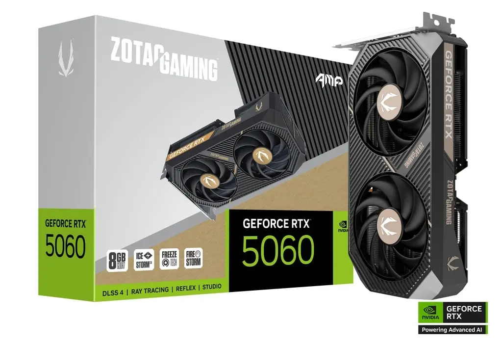 Placa de Video Zotac RTX 5060 AMP 8GB GDDR7