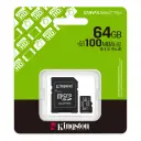 MicroSD Kingston 64GB Canvas Select Plus 100MB/s C/Adaptador