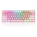 Teclados Redragon Fizz Pro White/Pink Wireless Red Switch Español K616-RGB WP SP