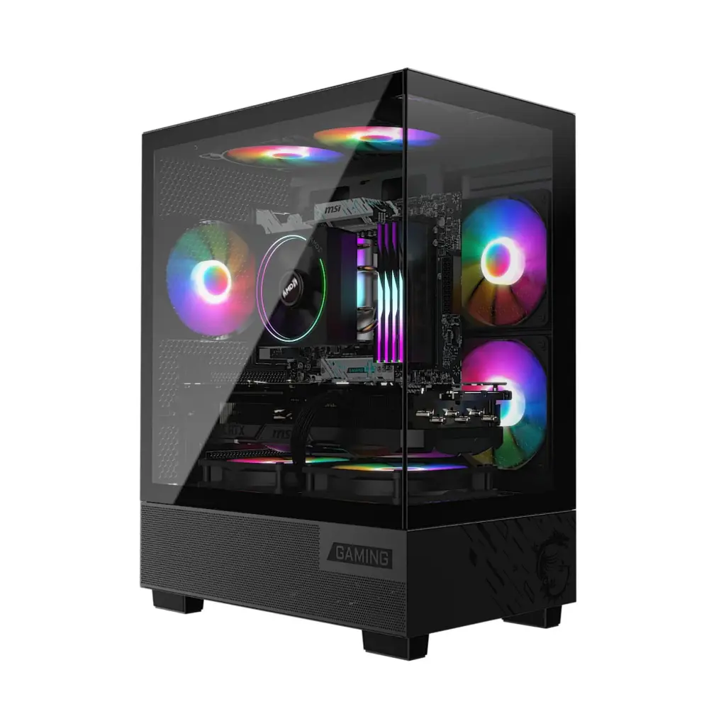 Gabinete MSI PAG PANO M110A Mid-Tower TG x2 RGB Fan x3 Black