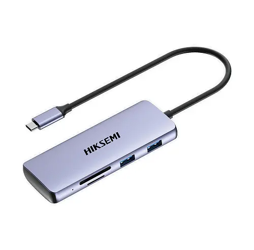 Hub Hiksemi 8en1 USB Type C HDMI SD USB 3.0 x3 / USB 2.0
