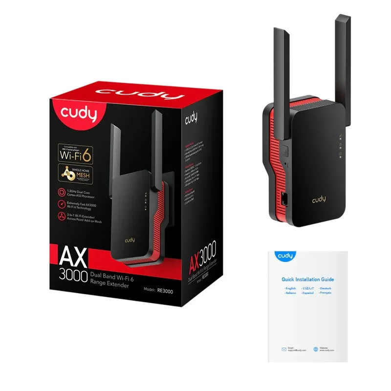 Extensor de Rango WiFi Cudy AX3000 WI-FI 6