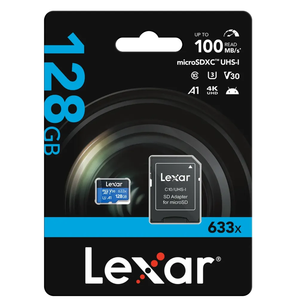MicroSD Lexar 128GB 633x UHS-I V30