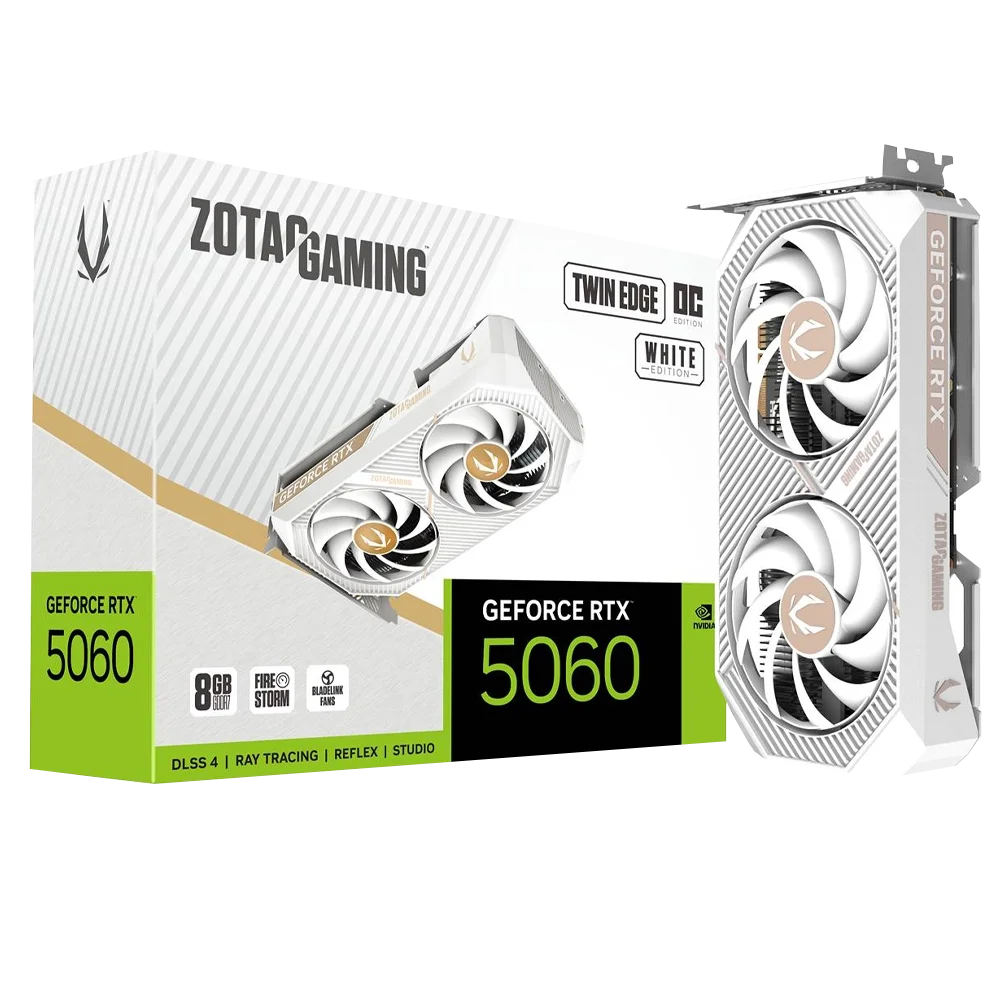 Placa de Video Zotac RTX 5060 8GB Twin Edge OC White