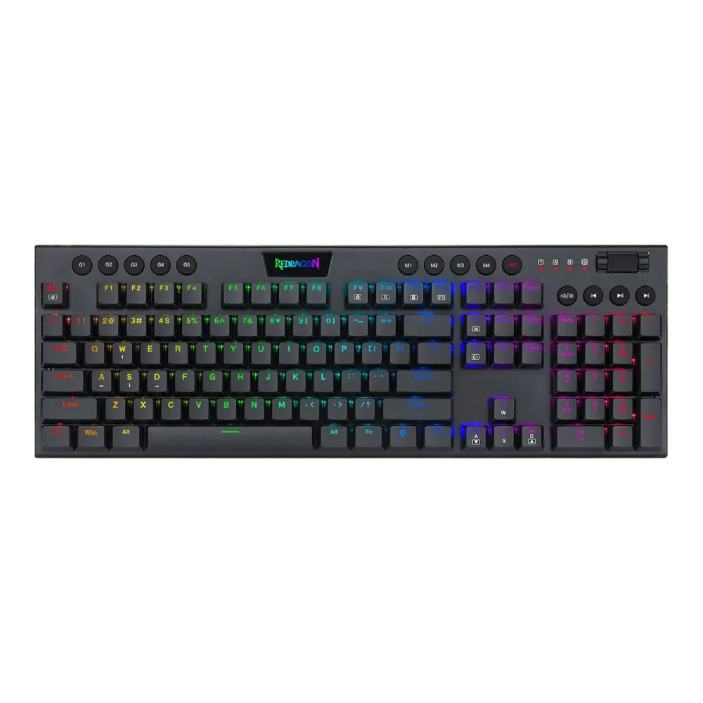 Teclado Mecanico Redragon Horus Wireless/BT FS RGB Switch Red Español 