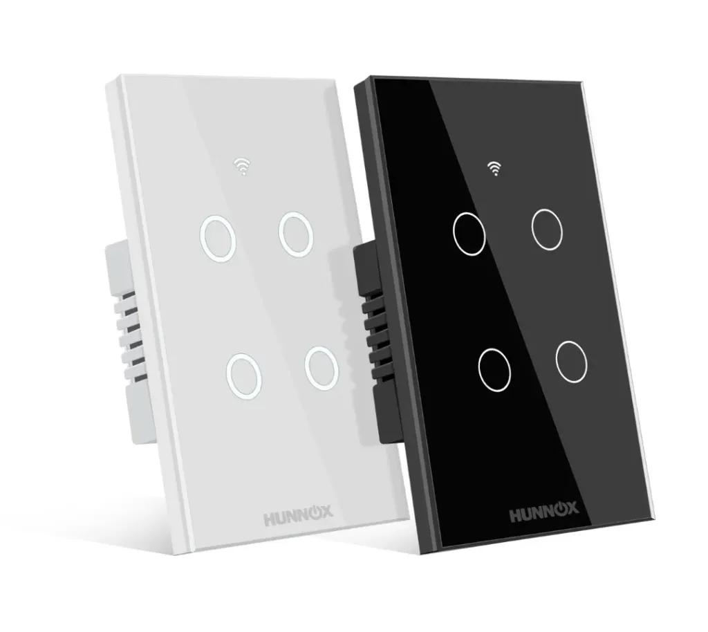 Tecla Hunnox Smart Tactil 4 Canales Negro