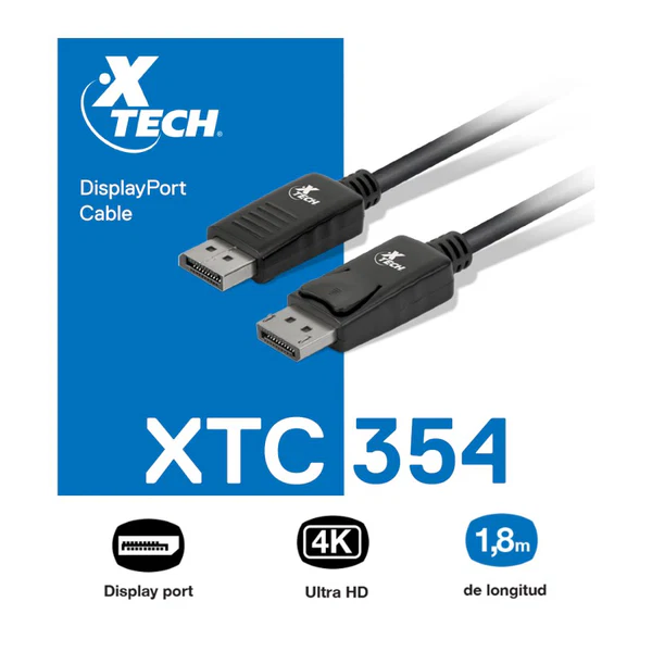 Cable DisplayPort Macho - DisplayPort  Macho Xtech XTC-354