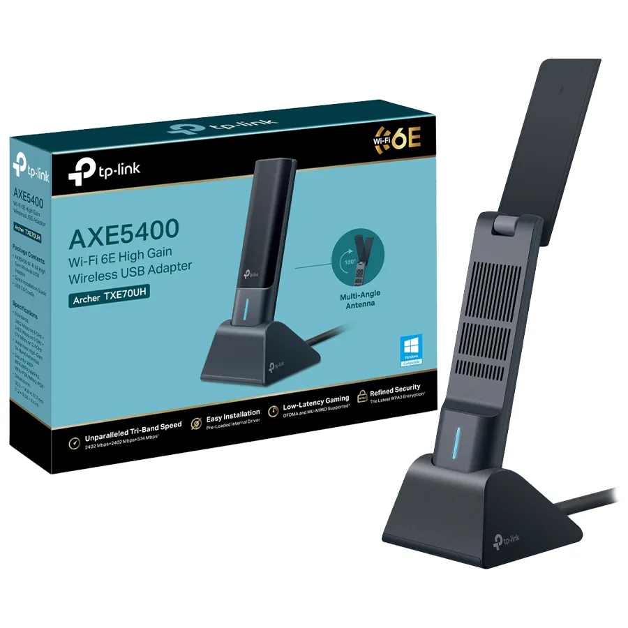 Adaptador TP-Link USB Wifi Archer TXE70UH AXE5400 High Gain Wifi6E