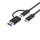 Cable X-Tech 2 en 1 USB-C A USB-C C/ Dongle