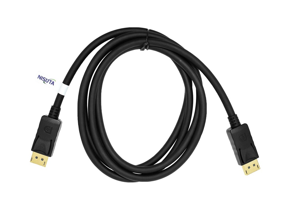 Cable Display Port 1.4 Nisuta 1.80m 8K 60hz NSCADP14