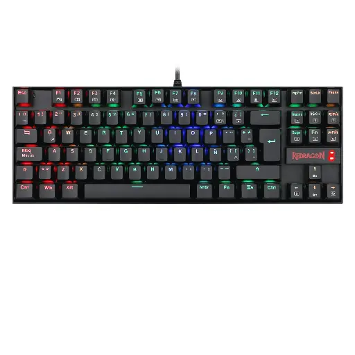 Teclado Mecanico Redragon Kumara Negro RGB Switch Red Español