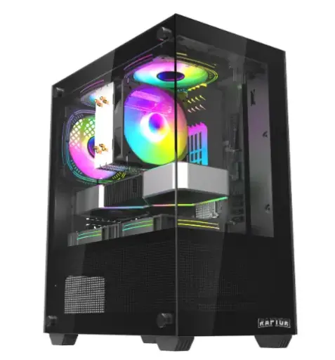 Gabinete RAPTOR Nova Prime BK 3*FAN RGB ATX Glass 