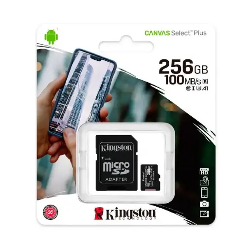 MicroSD Kingston 256GB Canvas Select Plus C10