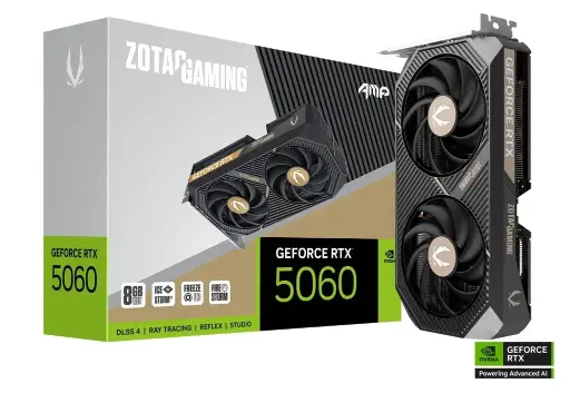 Placa de Video Zotac RTX 5060 AMP 8GB GDDR7
